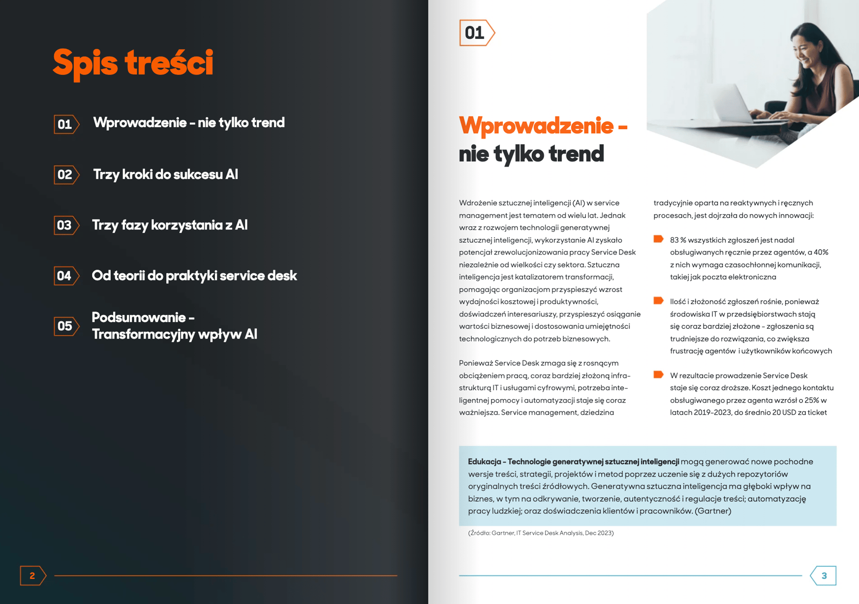 1st page AI in ITSM Whitepaper PL