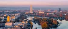 basel von oben rhein wasser schiff