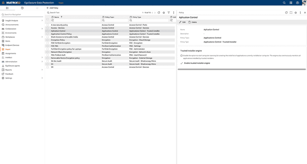 EDP Application Control