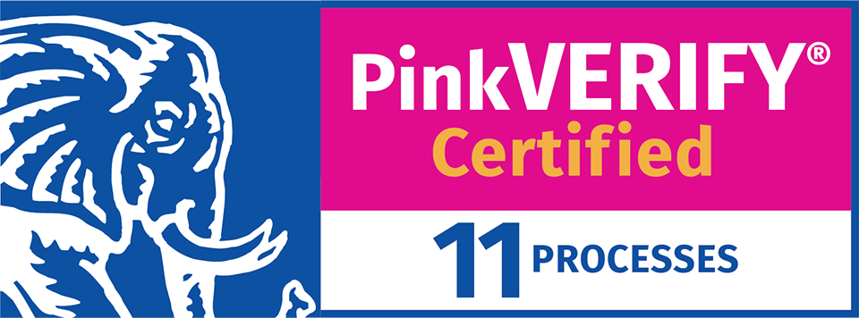 Pink Verift TM Certified 11 Processes