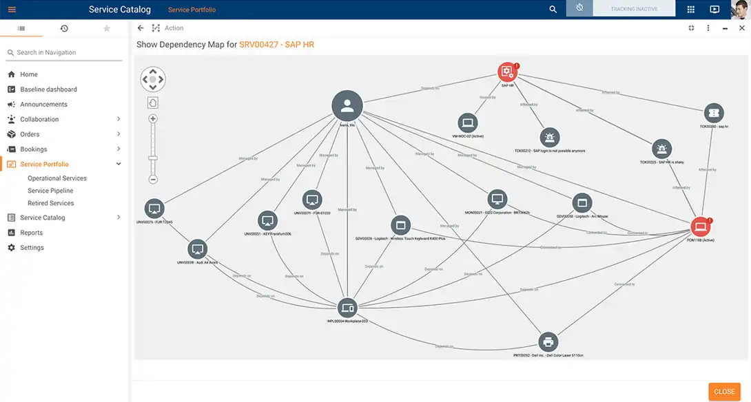 Screenshot of ITAM Discovery Dependancy Mapping